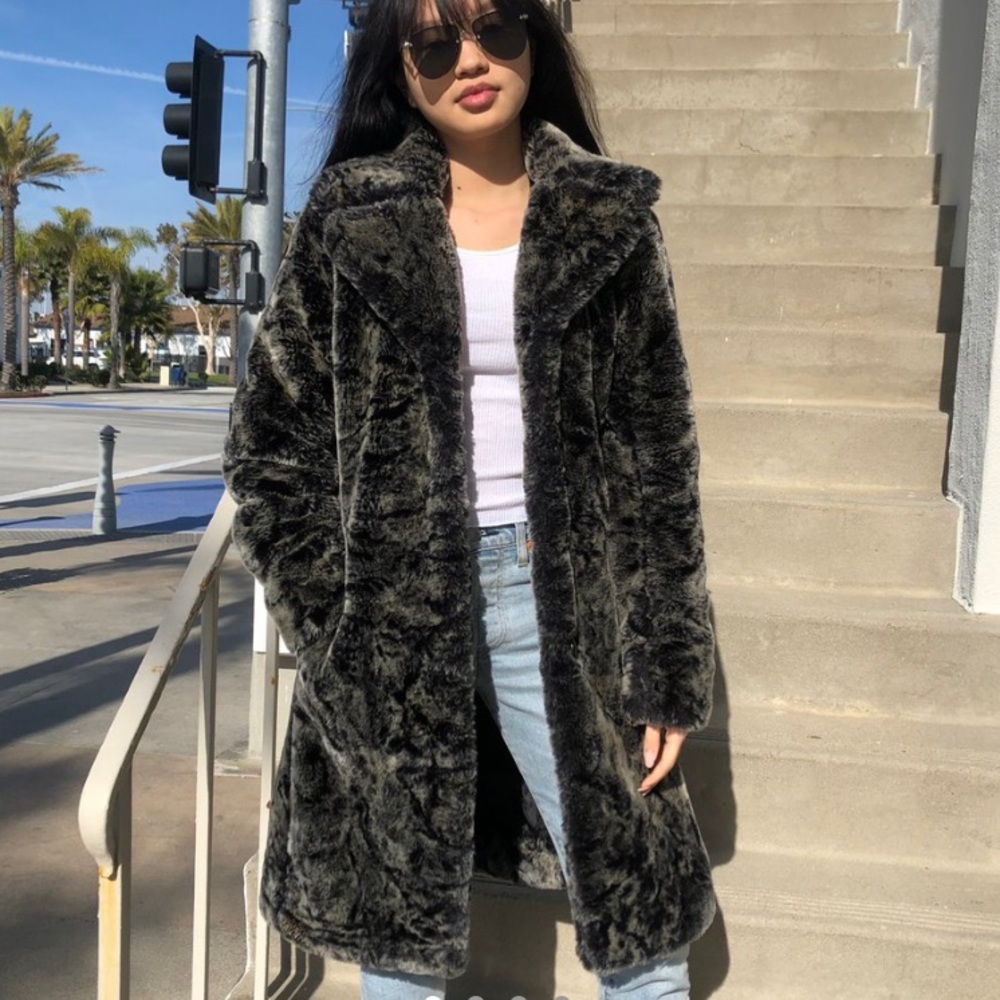 Vintage Faux Fur Long Coat